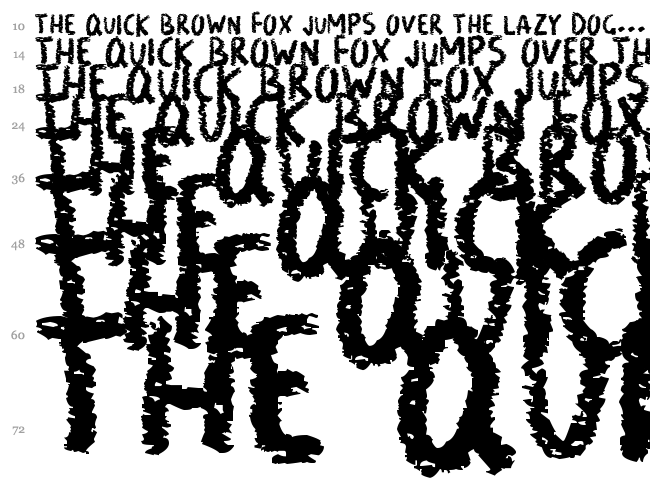 Neat Chalk font waterfall